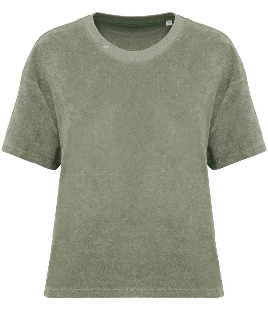 Native Spirit NS328 Ladies Terry Towel T-Shirt Oversized fit with drop shoulders - COOZO