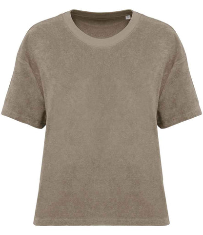 Native Spirit NS328 Ladies Terry Towel T-Shirt Oversized fit with drop shoulders - COOZO