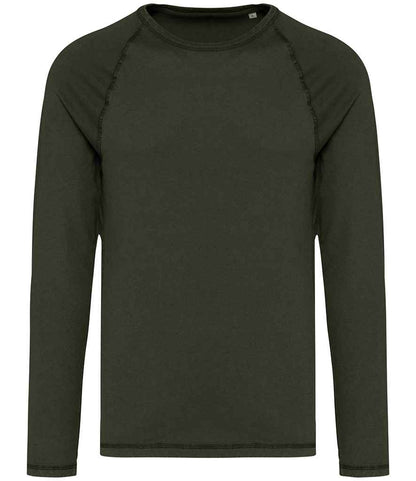 Native Spirit NS338 Raglan Long Sleeve Washed T-Shirt - COOZO