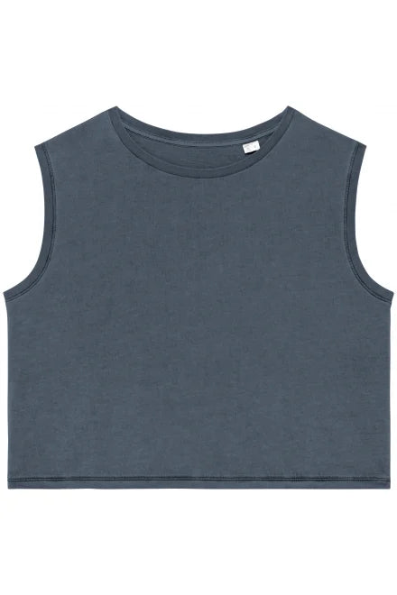 Native Spirit NS342 Ladies Cropped Tank Top 100% organic ringspun combed cotton Relaxed fit - COOZO
