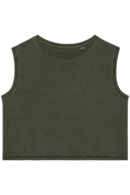 Native Spirit NS342 Ladies Cropped Tank Top 100% organic ringspun combed cotton Relaxed fit - COOZO