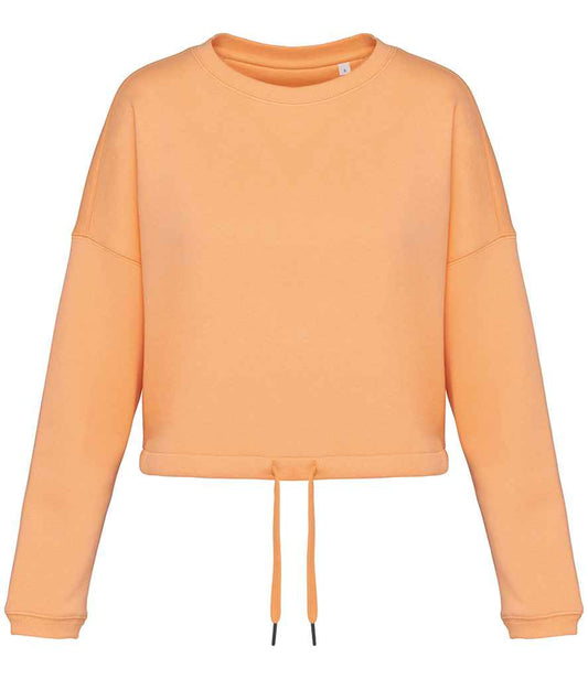Native Spirit NS429 Ladies Oversized Cropped Sweatshirt Brushed back fleece - COOZO