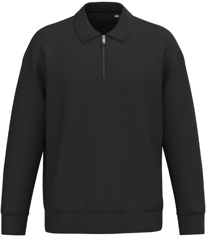 Native Spirit NS432 Unisex 1/4 Zip Sweatshirt With Polo Collar - COOZO