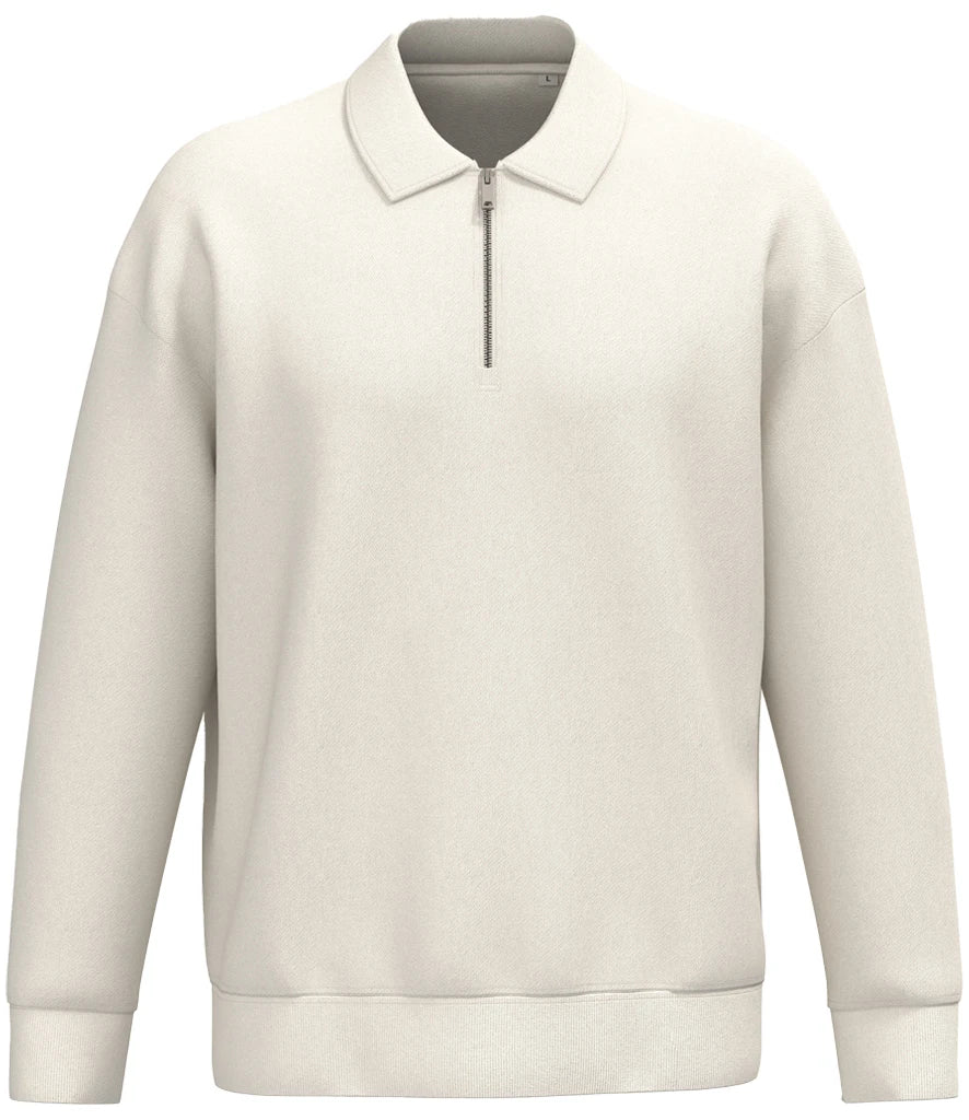 Native Spirit NS432 Unisex 1/4 Zip Sweatshirt With Polo Collar - COOZO