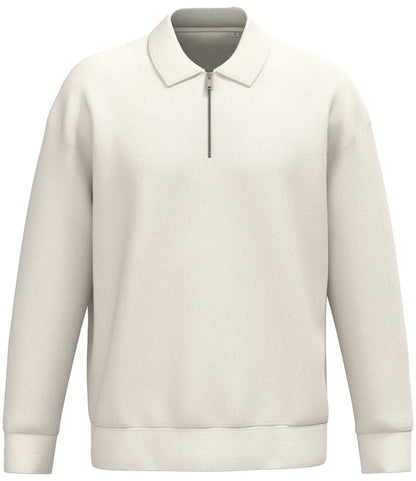 Native Spirit NS432 Unisex 1/4 Zip Sweatshirt With Polo Collar - COOZO