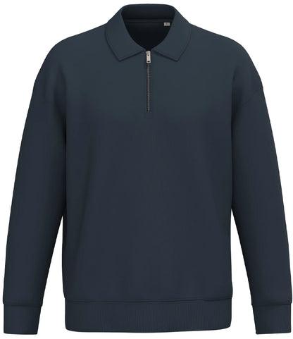 Native Spirit NS432 Unisex 1/4 Zip Sweatshirt With Polo Collar - COOZO