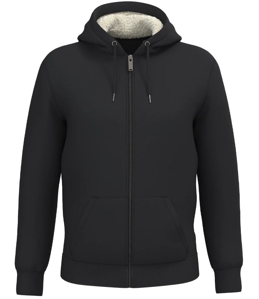 Native Spirit NS460 Unisex Sherpa Lined Full Zip Sweatshirt - COOZO