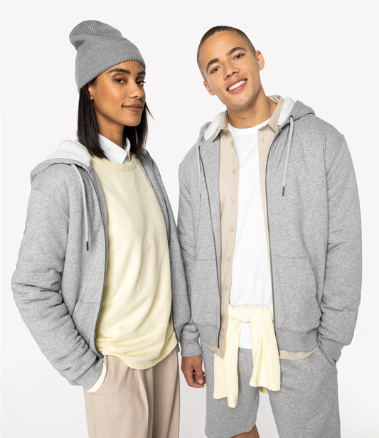 COOZO-Native Spirit Unisex Sherpa lined Full Zip Sweatshirt