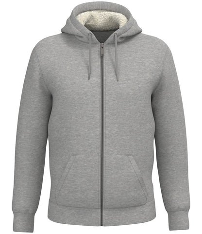 Native Spirit NS460 Unisex Sherpa Lined Full Zip Sweatshirt - COOZO