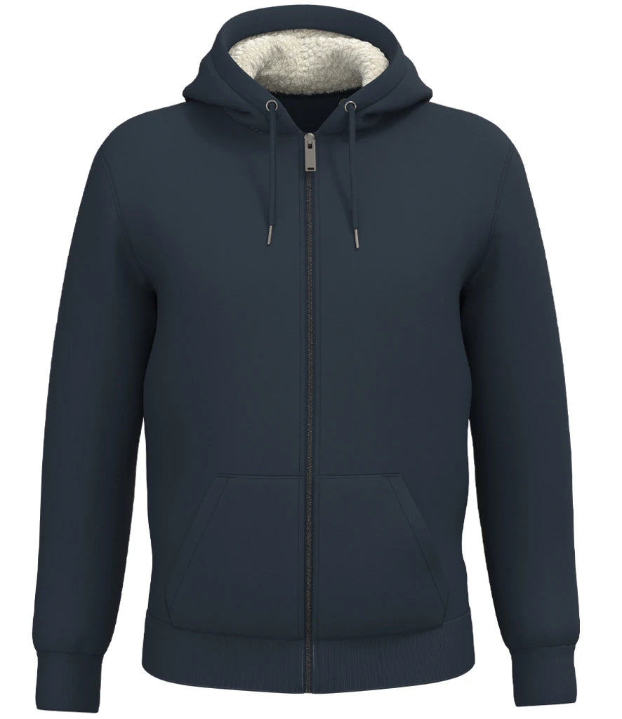 Native Spirit NS460 Unisex Sherpa Lined Full Zip Sweatshirt - COOZO