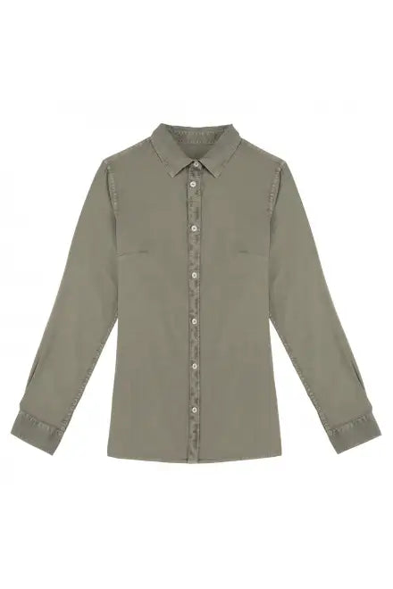 Native Spirit NS503 Ladies Washed Long Sleeve Shirt 100% organic combed cotton Classic fit - COOZO