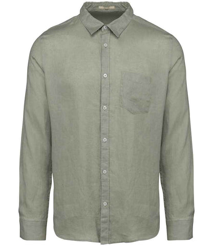 Native Spirit NS504 Long Sleeve Linen Shirt 100% linen Faded style - COOZO