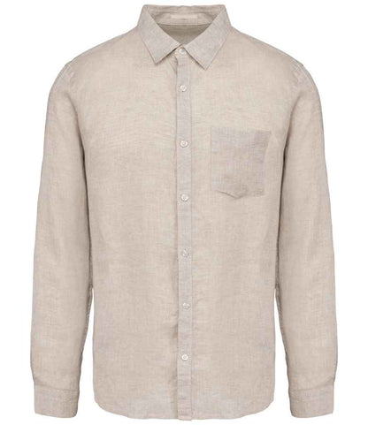 Native Spirit NS504 Long Sleeve Linen Shirt 100% linen Faded style - COOZO