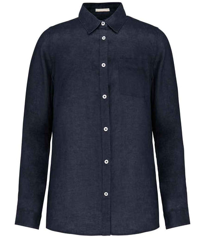 Native Spirit NS504 Long Sleeve Linen Shirt 100% linen Faded style - COOZO
