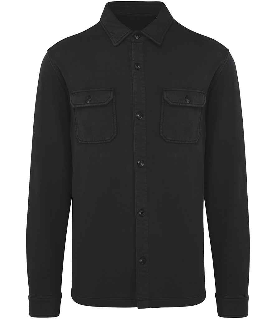 Native Spirit NS521 Faded Brushed Fleece Overshirt - COOZO