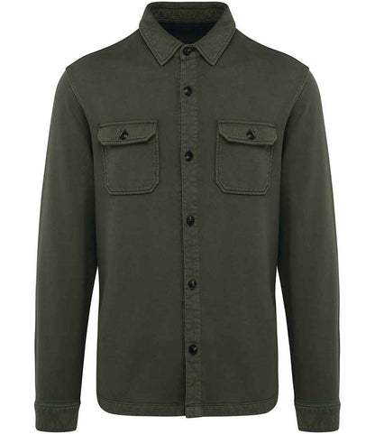 Native Spirit NS521 Faded Brushed Fleece Overshirt - COOZO