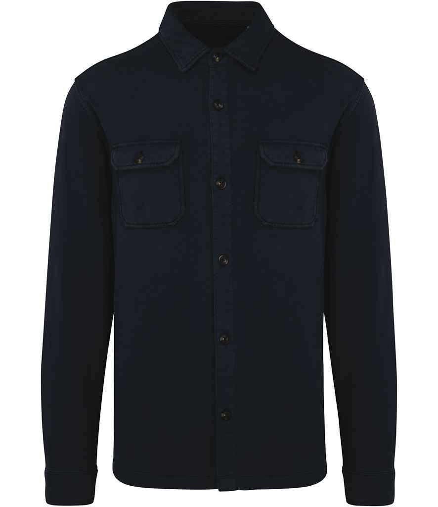 Native Spirit NS521 Faded Brushed Fleece Overshirt - COOZO