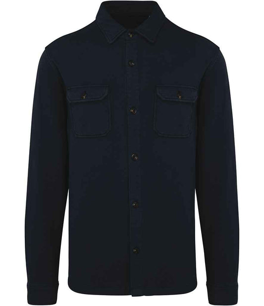 Native Spirit NS521 Faded Brushed Fleece Overshirt - COOZO