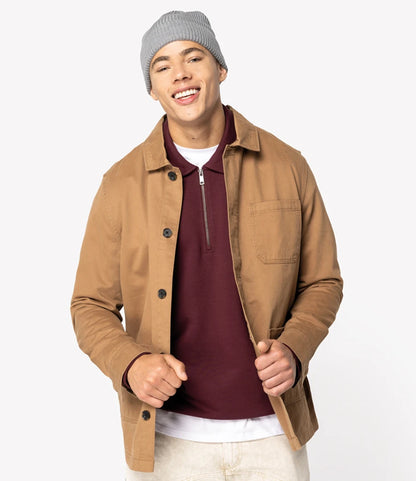 COOZO-Native Spirit Washed Effect Work Jacket