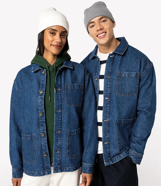 COOZO-Native Spirit Unisex Dropped Shoulder Denim Jacket