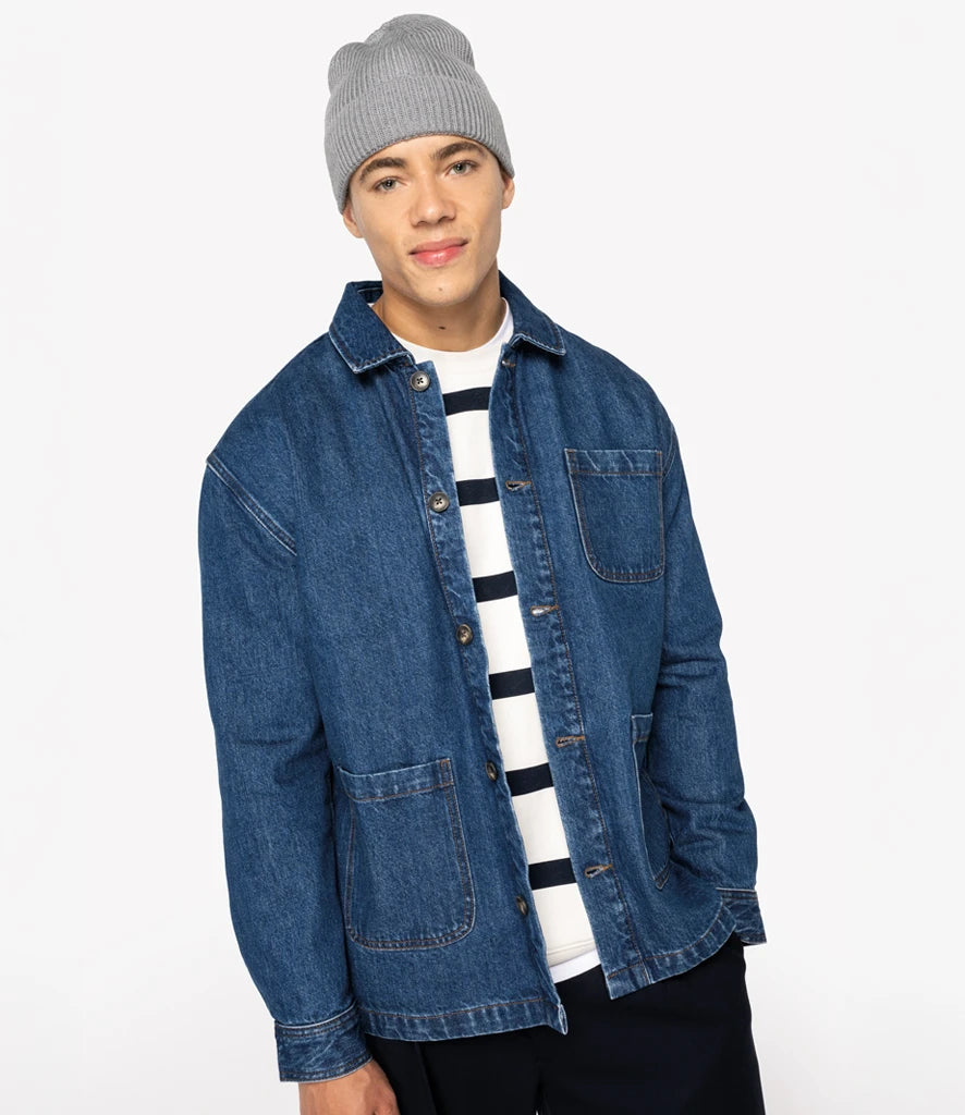 COOZO-Native Spirit Unisex Dropped Shoulder Denim Jacket