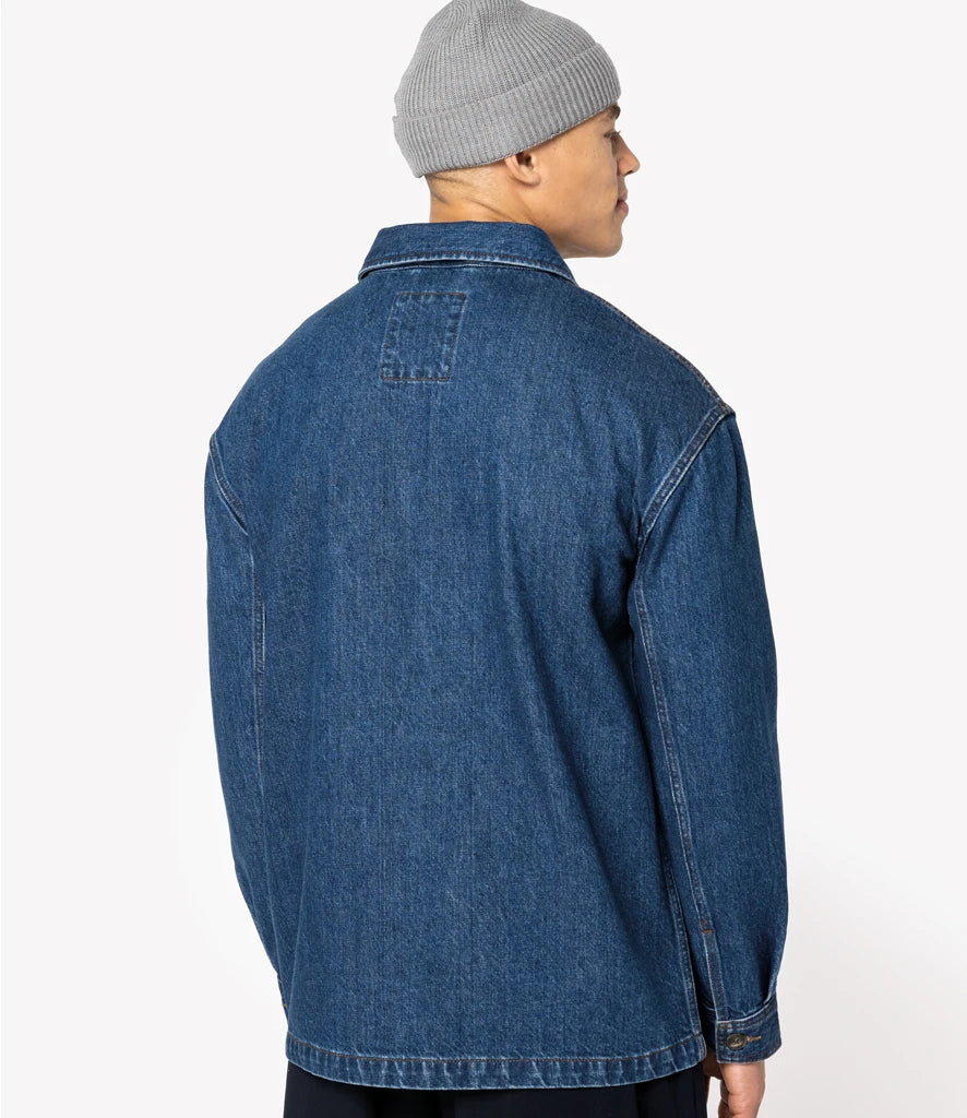 COOZO-Native Spirit Unisex Dropped Shoulder Denim Jacket