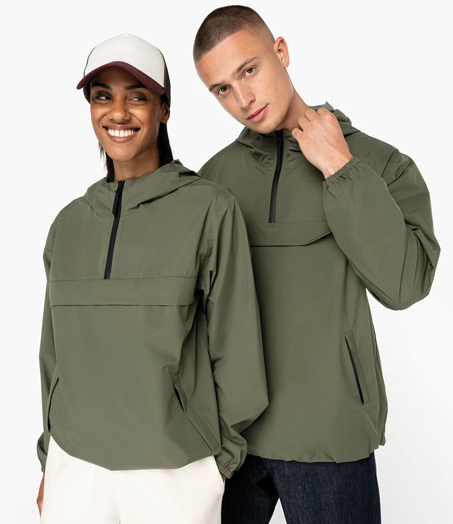 COOZO-Native Spirit Unisex Waterproof 1/4 Zip Windbreaker