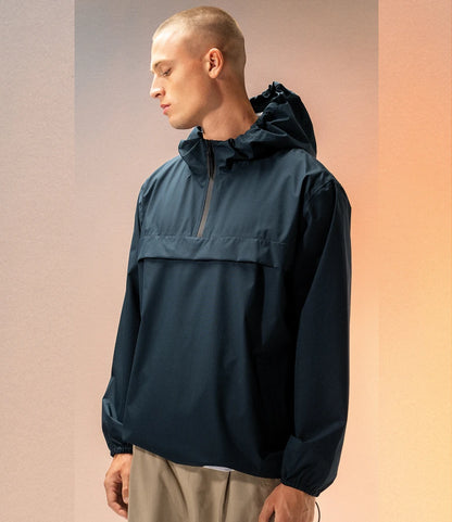COOZO-Native Spirit Unisex Waterproof 1/4 Zip Windbreaker