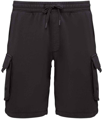Native Spirit NS717 French Terry Washed Effect Cargo Shorts
