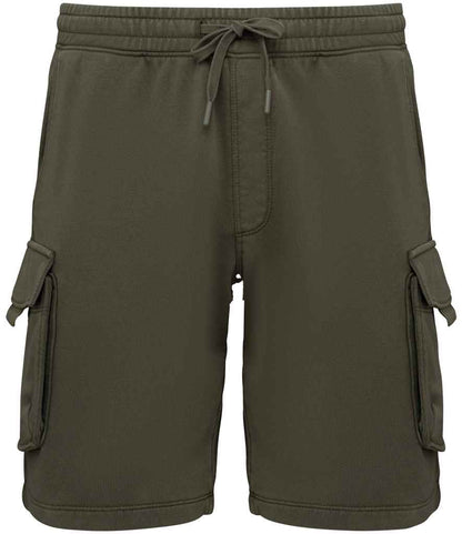 Native Spirit NS717 French Terry Washed Effect Cargo Shorts