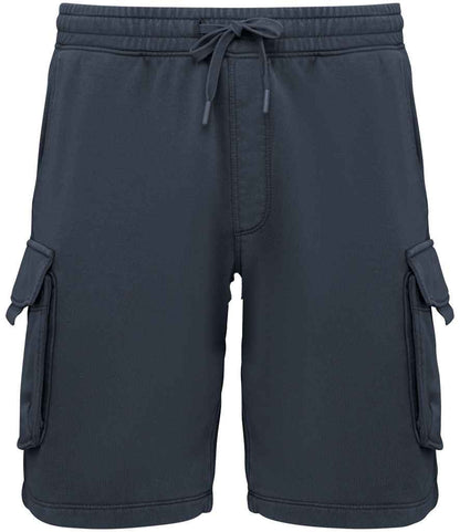 Native Spirit NS717 French Terry Washed Effect Cargo Shorts