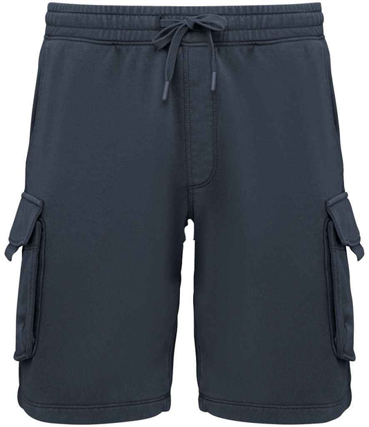 Native Spirit NS717 French Terry Washed Effect Cargo Shorts