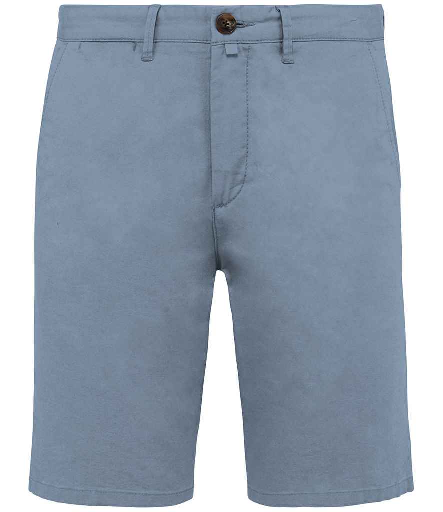 Native Spirit NS738 Chino Shorts Belt loops Stretch twill with peach finish - COOZO