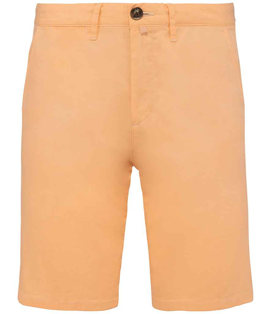 Native Spirit NS738 Chino Shorts Belt loops Stretch twill with peach finish - COOZO
