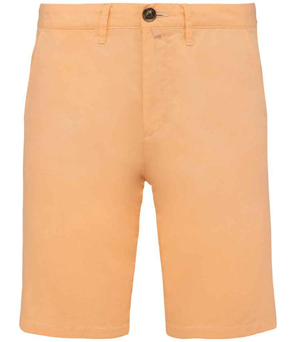Native Spirit NS738 Chino Shorts Belt loops Stretch twill with peach finish - COOZO