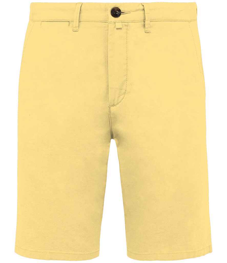 Native Spirit NS738 Chino Shorts Belt loops Stretch twill with peach finish - COOZO