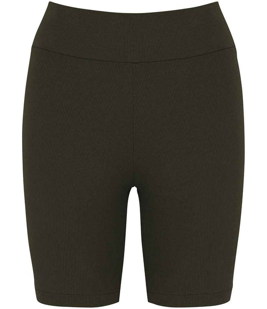 Native Spirit NS744 Ladies Ribbed Shorts - COOZO