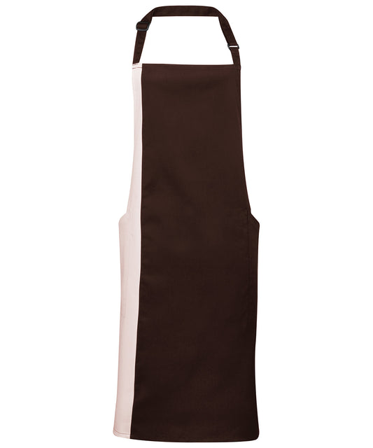 Premier PR162 Contrast Bib Apron - COOZO