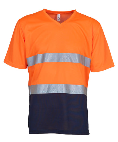 Yoko HVJ910 Hi-vis top cool super light v-neck t-shirt 100% Polyester - COOZO