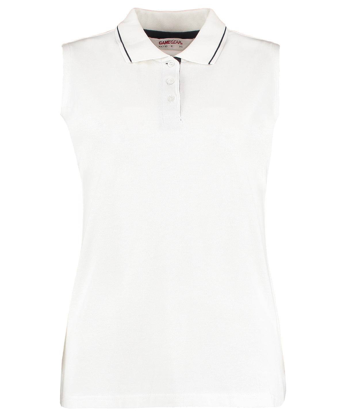 Gamegear KK730 Women's Classic Fit Proactive Sleeveless Polo 100% Cotton Contrast taped back neck - COOZO