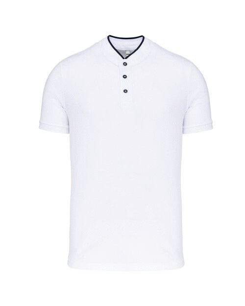 Kariban KB223 Men short sleeve POLO shirts Ribbed Mandarin-style collar 100% combed cotton - COOZO