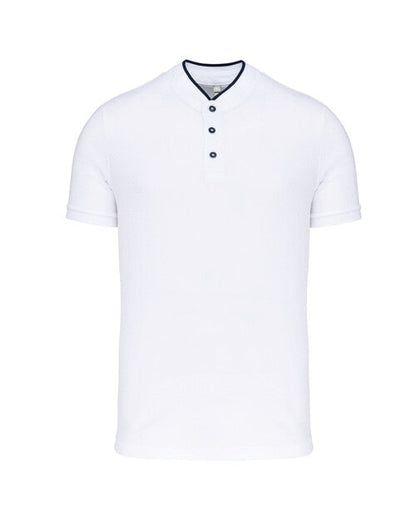 Kariban KB223 Men short sleeve POLO shirts Ribbed Mandarin-style collar 100% combed cotton - COOZO