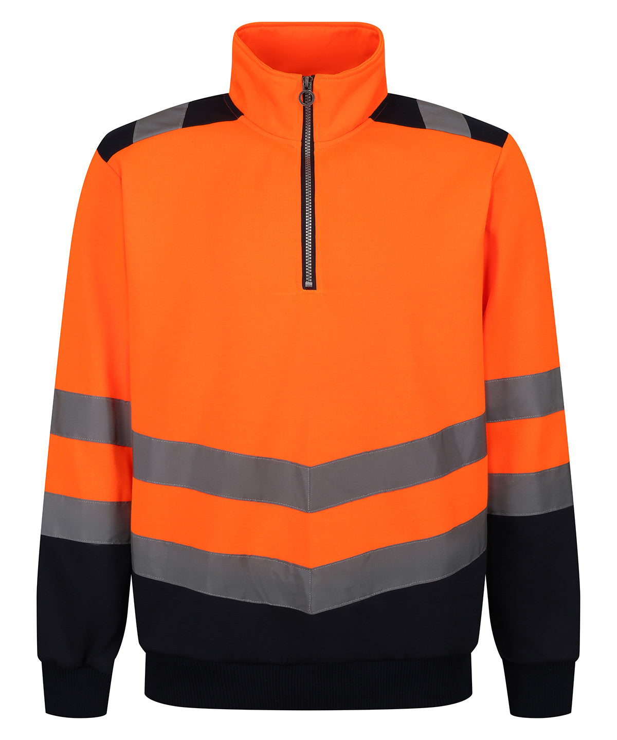 Regatta TRF670 Protective durable and moisture-resistant Pro hi-vis 1/4-zip sweatshirt - COOZO
