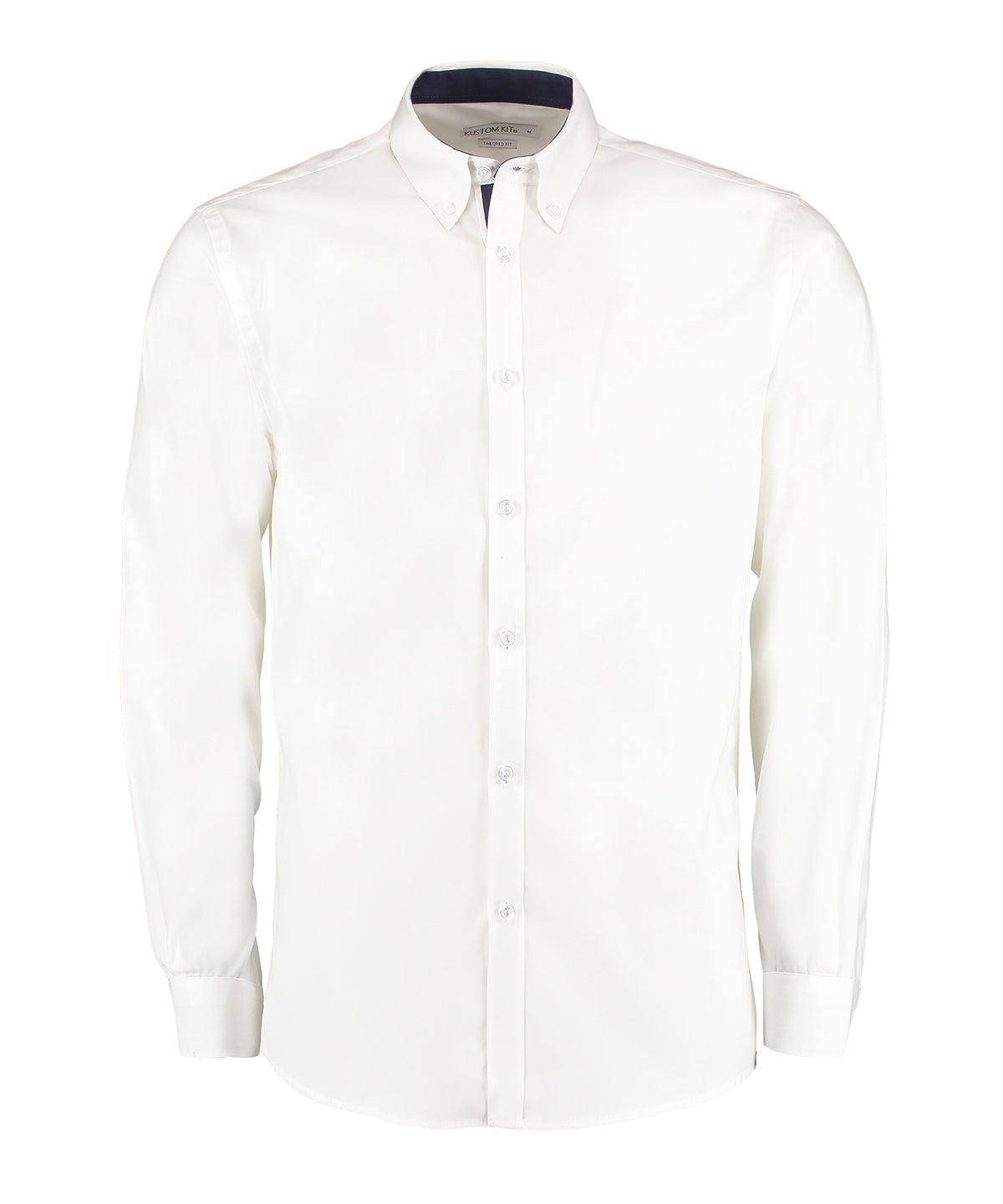 Kustom Kit KK190 Tailored Fit Long Sleeve Premium Contrast Oxford Button Down Collar Shirt - COOZO