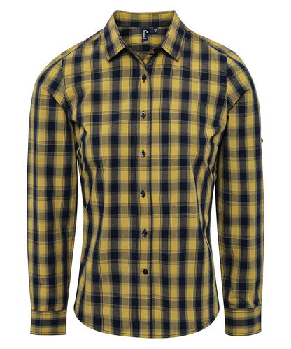 Premier PR350 Ladies Mulligan Check Long Sleeve Shirt - COOZO