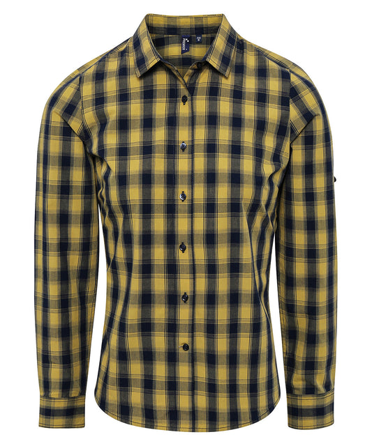 Premier PR350 Ladies Mulligan Check Long Sleeve Shirt - COOZO