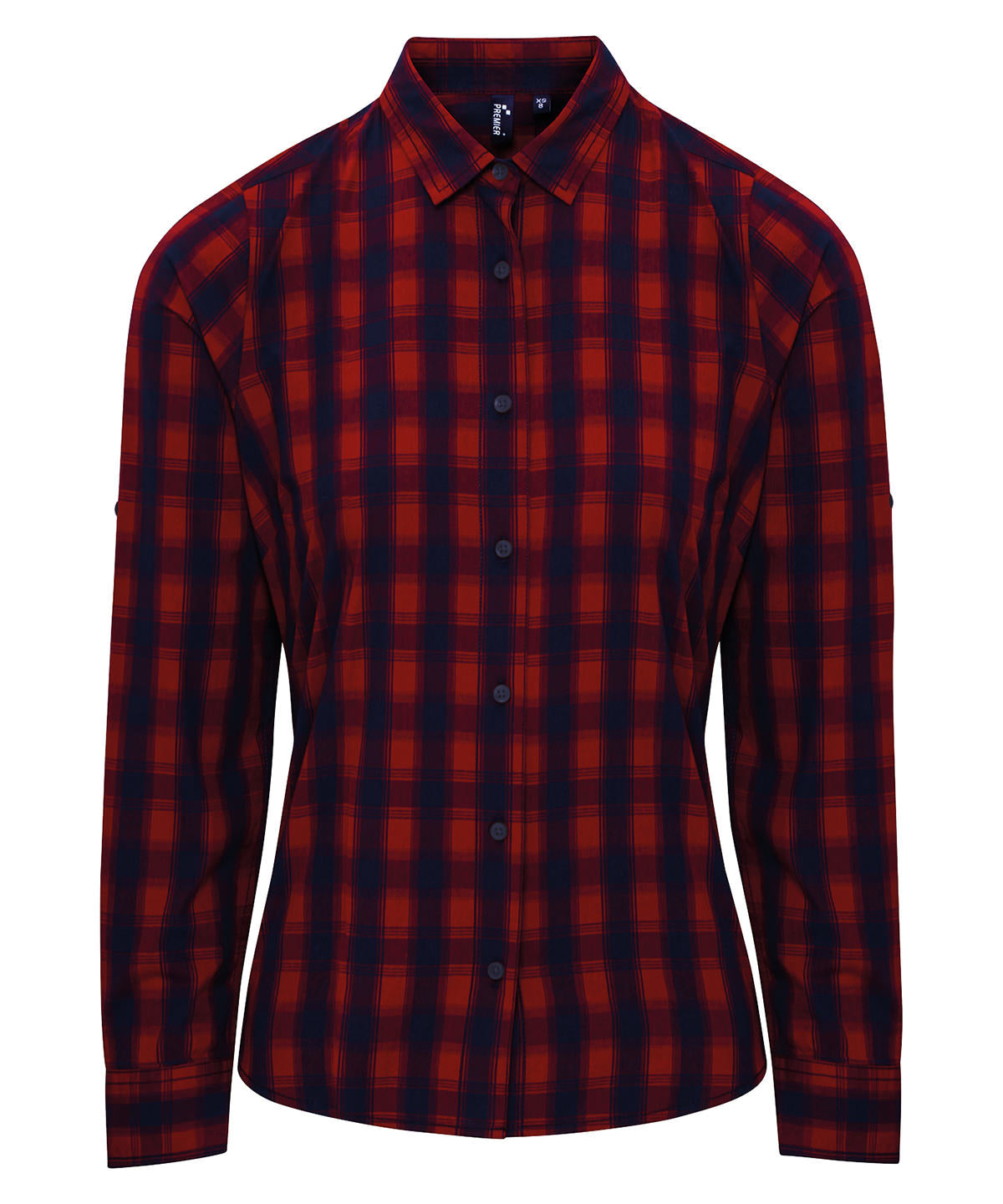 Premier PR350 Ladies Mulligan Check Long Sleeve Shirt - COOZO