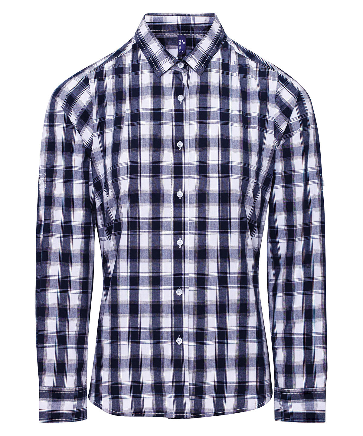 Premier PR350 Ladies Mulligan Check Long Sleeve Shirt - COOZO