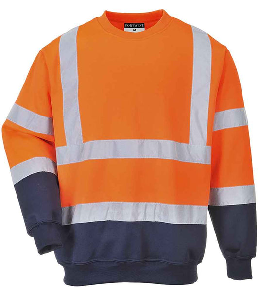 Portwest PW113 Hi-Vis Two Tone Sweatshirt - COOZO