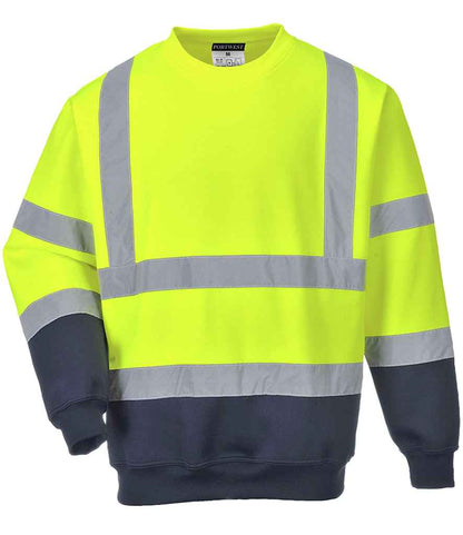 Portwest PW113 Hi-Vis Two Tone Sweatshirt - COOZO